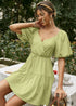 Boho Puff Short Sleeve Mini Dress Sandra